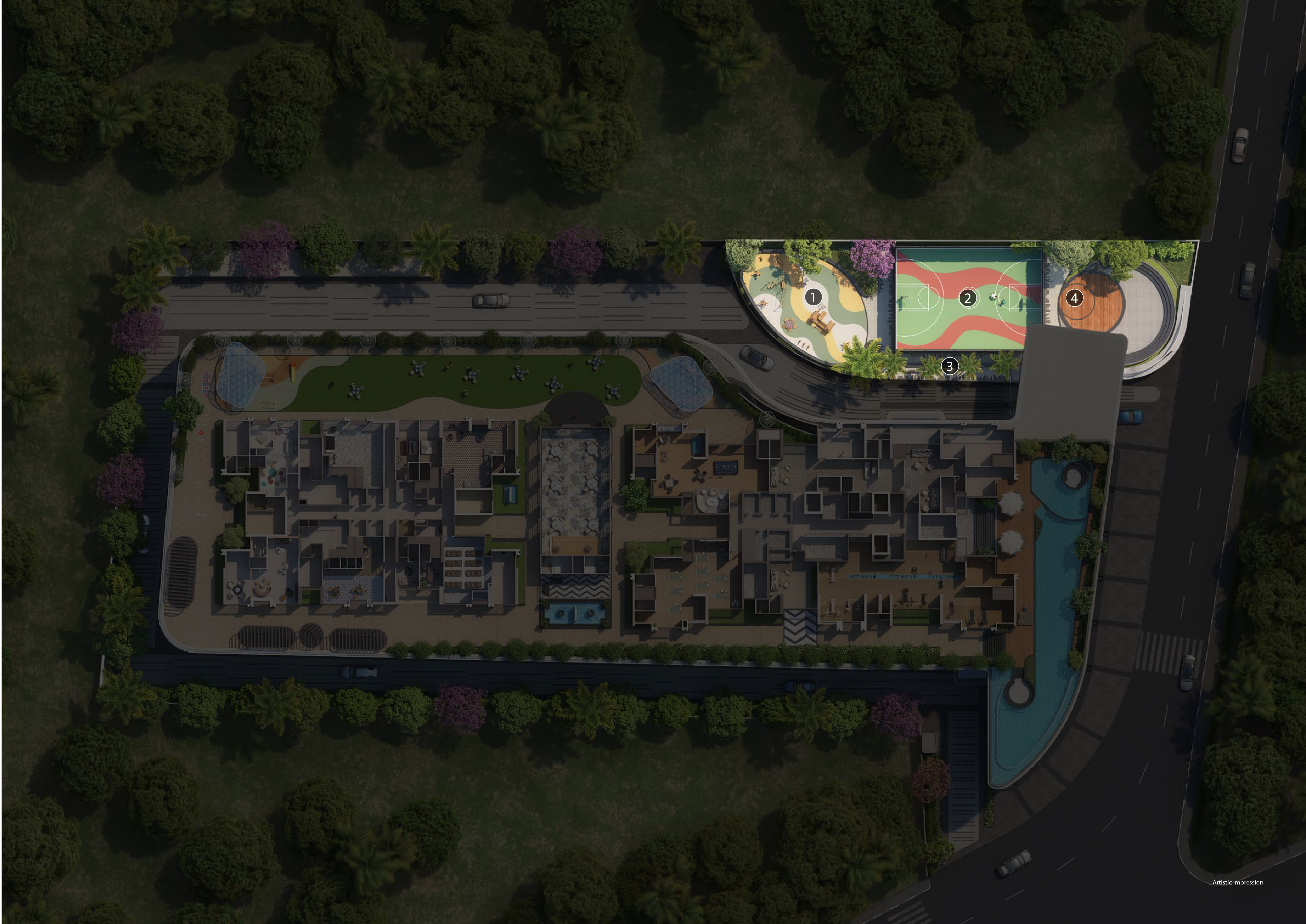 Highness Ground Floor Amenities Plan Map